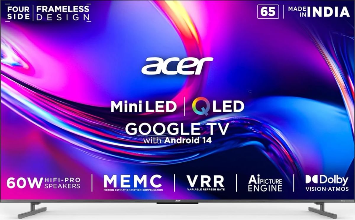 Acer M Series 65 inch Ultra HD 4K Smart QLED TV (AR65UDMGR2885AT)