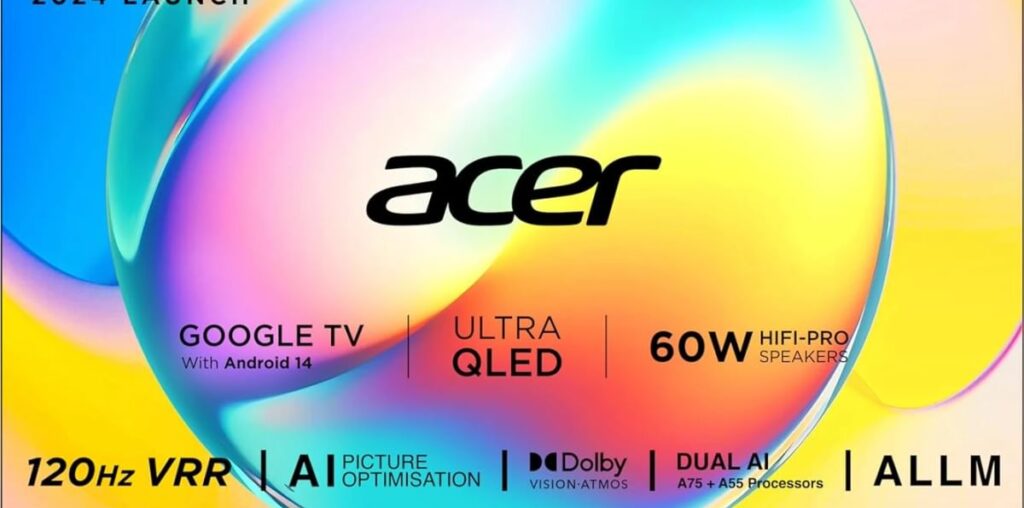 Acer Super Series 65 inch Ultra HD 4K Smart QLED TV (AR65QDXGU2875AT)