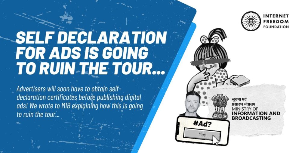 Advertisers will soon have to obtain self-declaration certificates before publishing digital ads! We write to MIB explaining how this is going to ruin the tour...