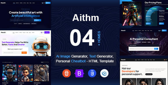 Aithm – AI Agency & Futuristic Startup HTML Template