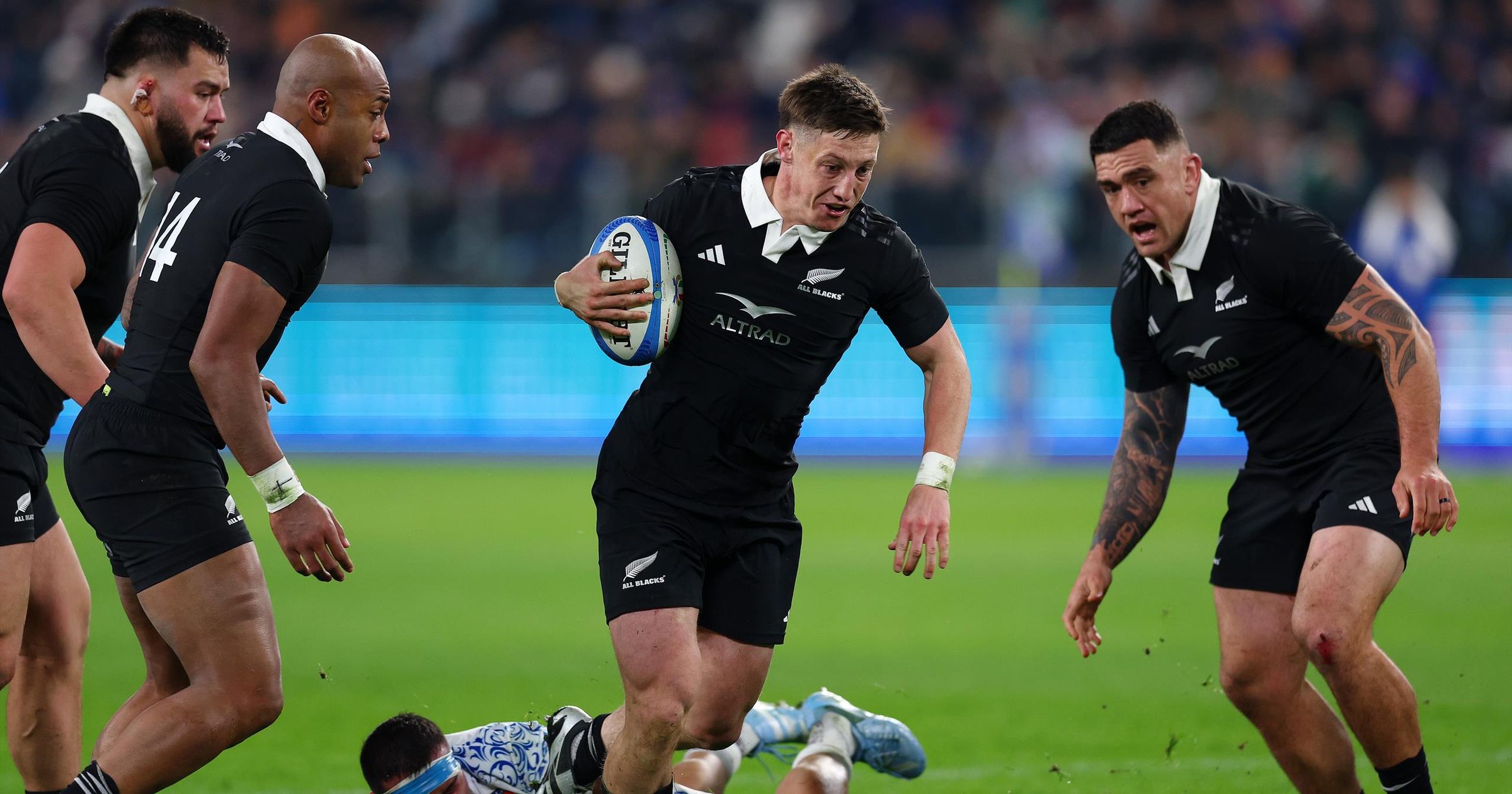 All Blacks overcome stubborn Italy as Cane departs on a high