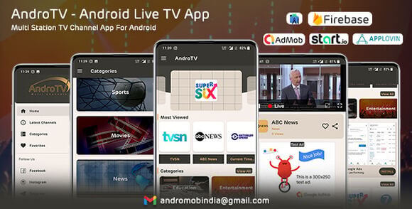 AndroTV v1.4 – Android Multiple TV Channels App (Live Streaming) Source Code