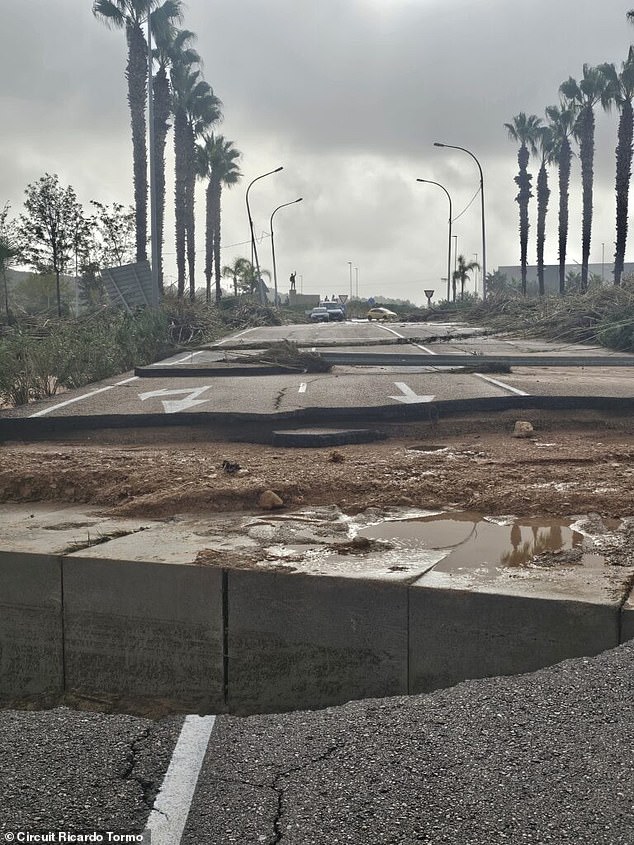 Apocalyptic photos of Valencia’s race track emerge after Spain’s flood disaster destroyed the circuit – forcing cancellation of Grand Prix