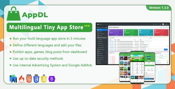 AppDL v2.0 - Multilingual Tiny App Store Source Code - Nulled PHP Scripts