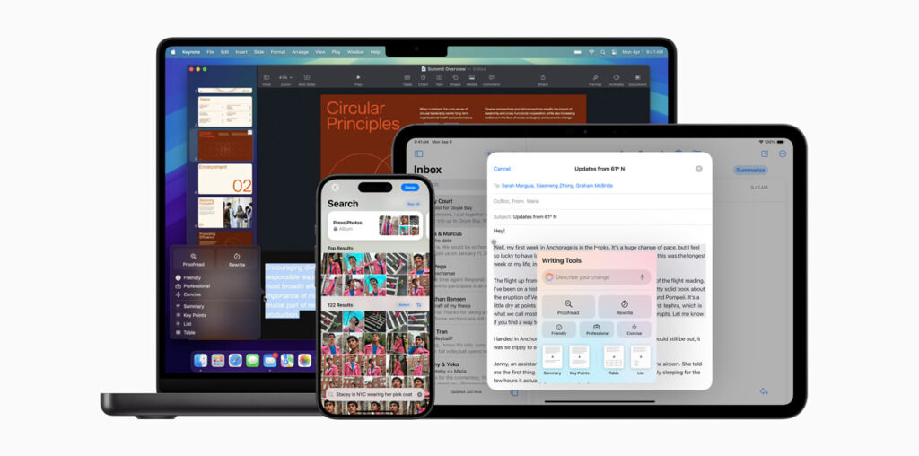 Apple Intelligence is available today on iPhone, iPad, and Mac