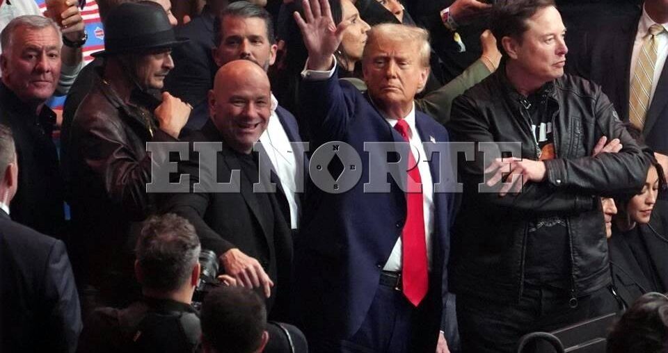 Asiste Donald Trump a pelea de campeonato de UFC en NY