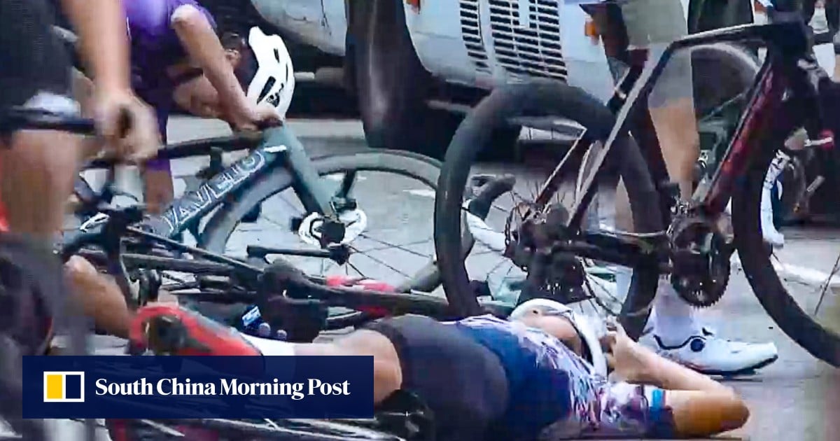 At least 11 cyclists injured in accidents at Hong Kong festival, with races cut