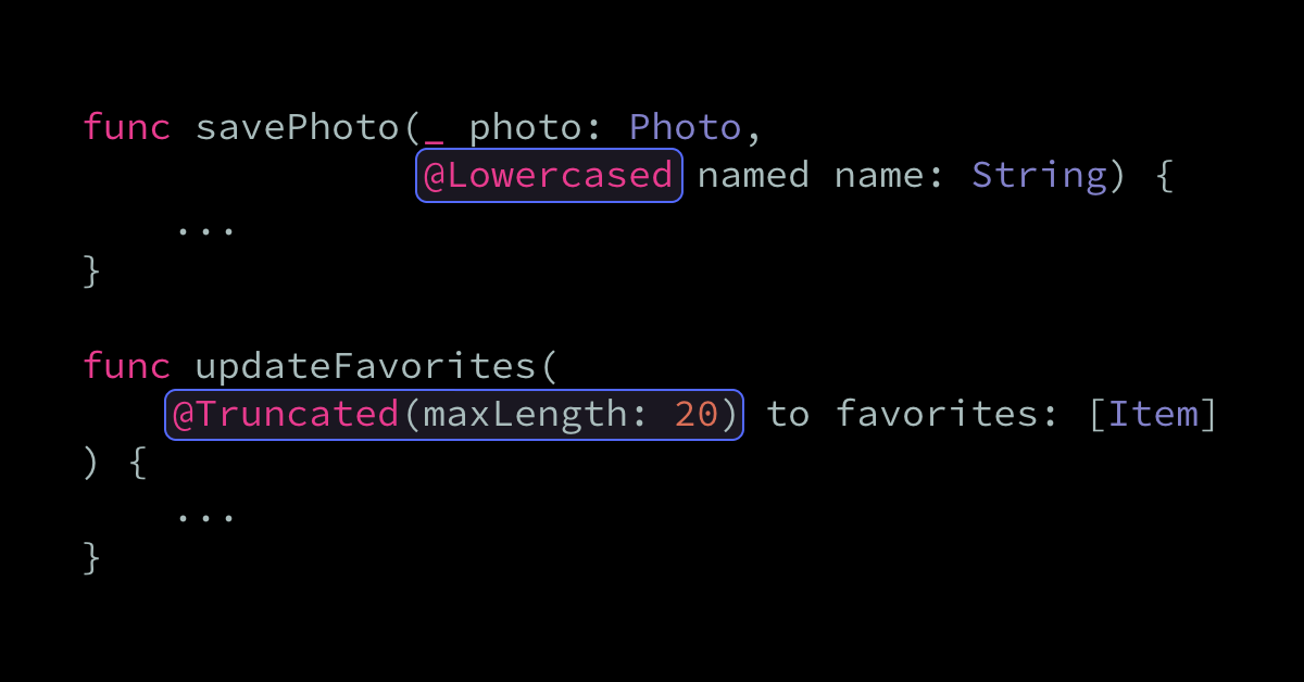 Attaching property wrappers to function arguments | Swift by Sundell
