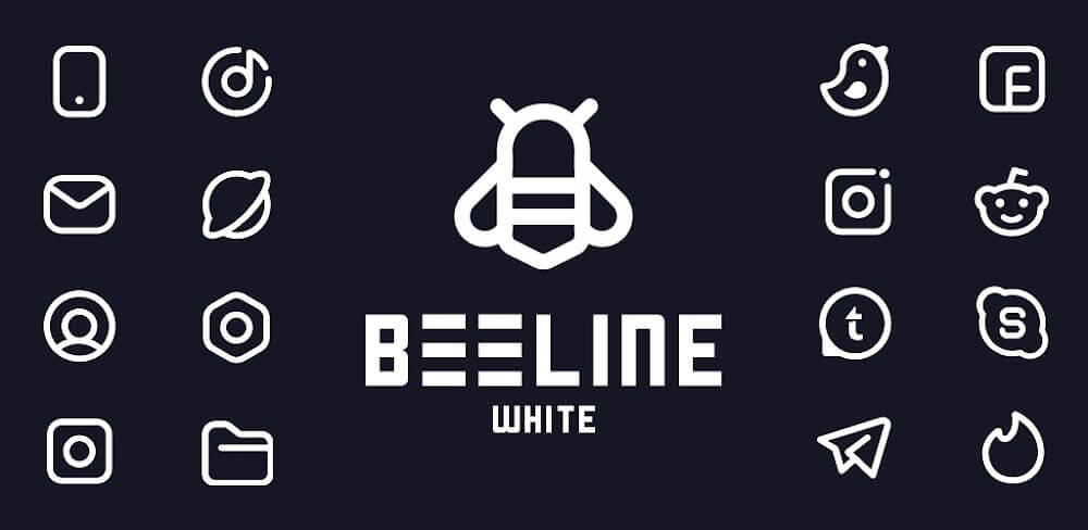 BeeLine White Iconpack v4.11 APK (Patched)