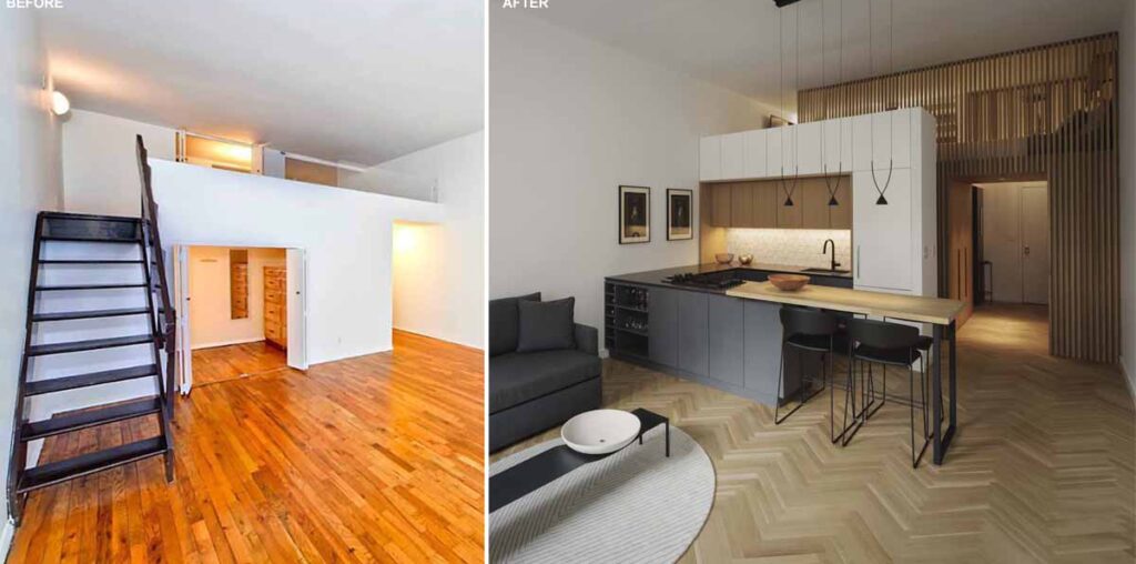 Before & After - The Complete Renovation Of A Small Loft Apartment