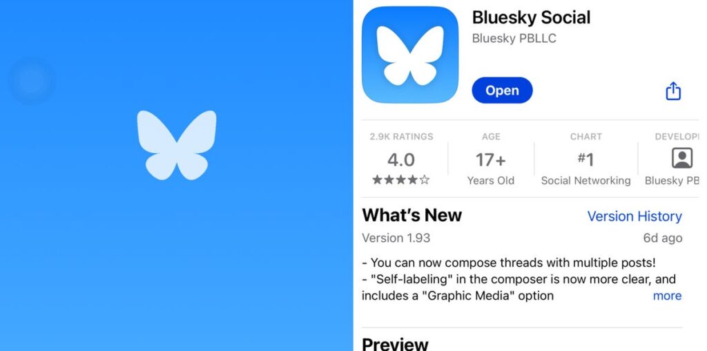 Bluesky, a competitor to Elon Musk's X, appears to be down after shooting to the top of the App Store