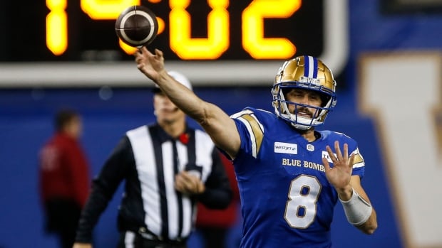 Bombers overwhelm Riders, advance to 5th straight Grey Cup game | CBC Sports