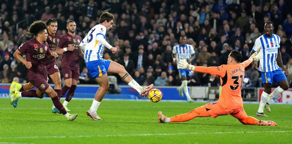 Brighton fight back to stun Man City as champions suffer fourth successive loss | BreakingNews.ie