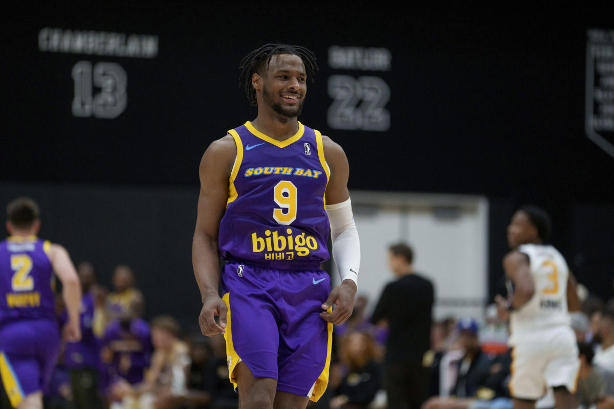 Bronny James scores 6 points in G League debut