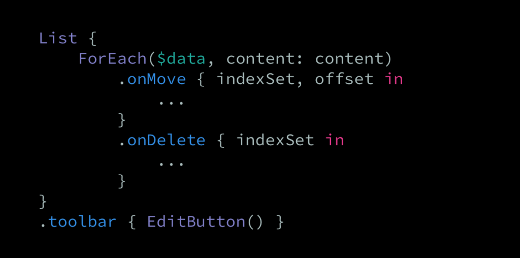 Building editable lists with SwiftUI | Swift by Sundell