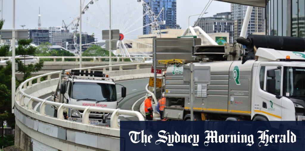 Busy CBD off-ramp closes again due to runoff from Queen’s Wharf