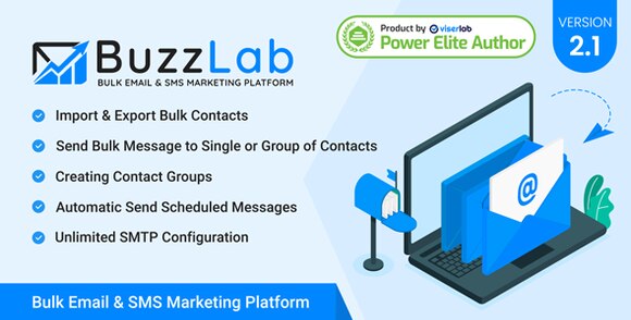 BuzzLab v2.1 Nulled – Bulk Email And SMS Marketing Platform PHP Script