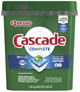 Cascade Complete Dishwasher Pods (78 count) only $12.96 shipped + $1.90 Credit!