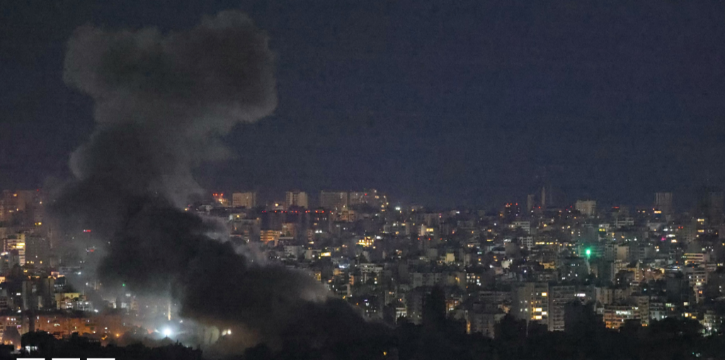 Central Beirut hit by massive Israeli air strikes - local media