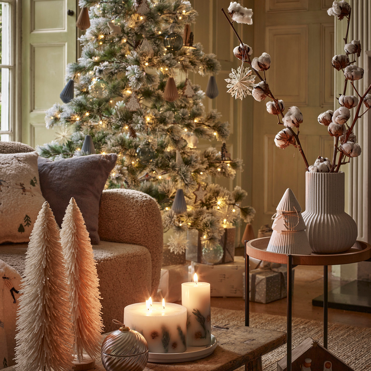 Ceramic Christmas trees are trending again – why this nostalgic 70’s trend deserves a spot on your mantlepiece