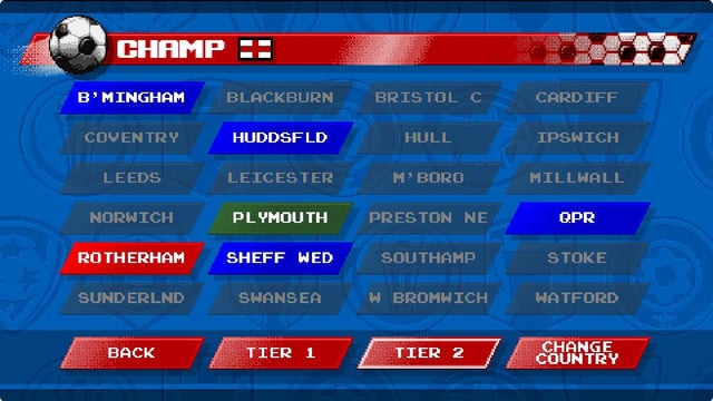 Championship Table but it’s the only teams RetroGoal let me start up with