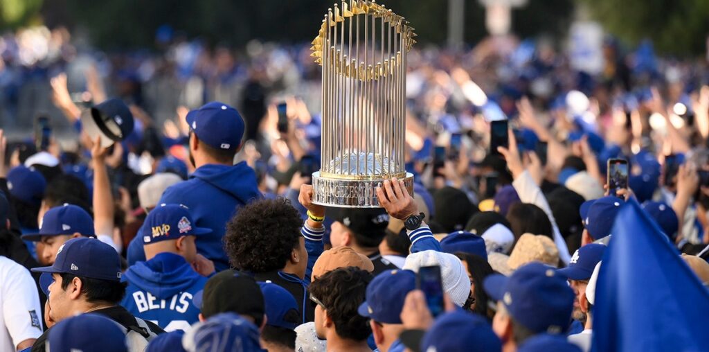 Chaos in Los Angeles continues as Dodgers fan falls from building during World Series parade: reports