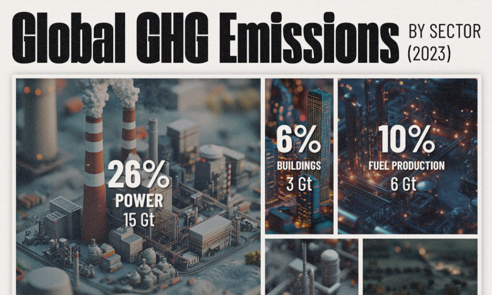 Charted: Global GHG Emissions, by Sector