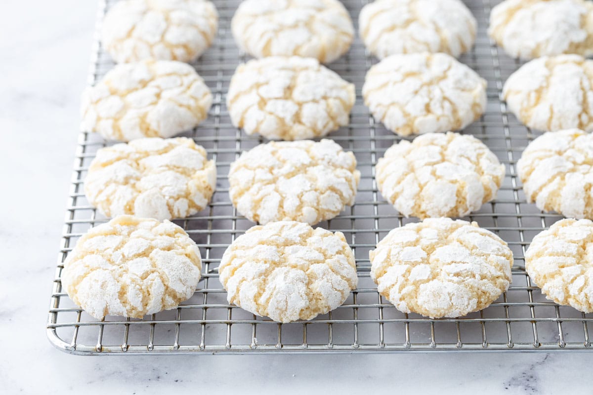 Chewy Lemon Almond Crinkle Cookies | Love and Olive Oil