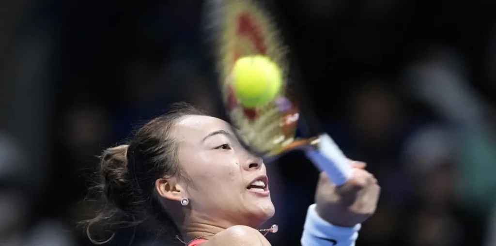 China’s Zheng beats Rybakina at WTA Finals