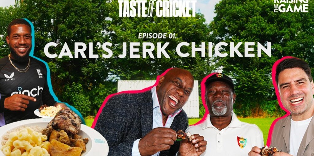 Chris Jordan and Ainsley Harriott try Carl’s Jerk Chicken | Taste of Cricket | Episode 1