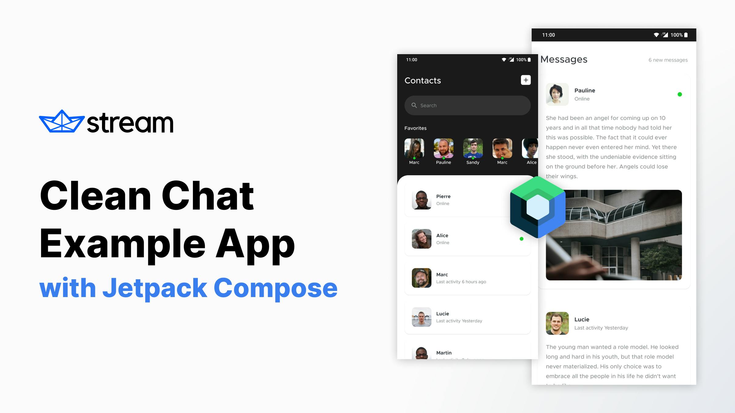 Clean Chat Example App with Jetpack Compose