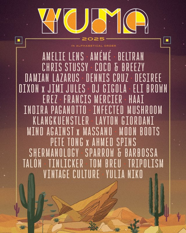 Coachella Reveals 2025 Yuma Tent Lineup