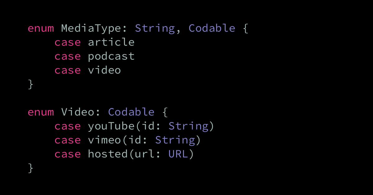 Codable synthesis for Swift enums | Swift by Sundell