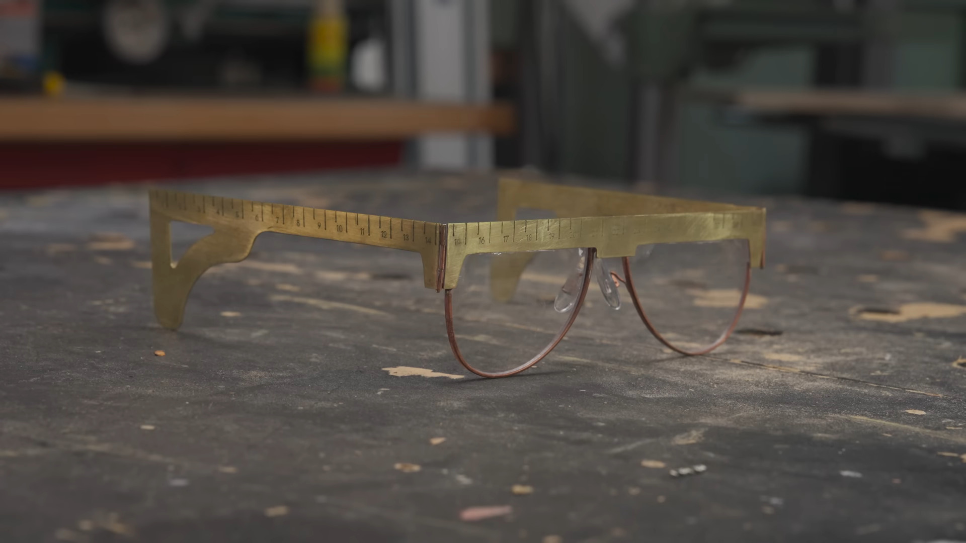 Combination Safety Glasses And Measurement Tool