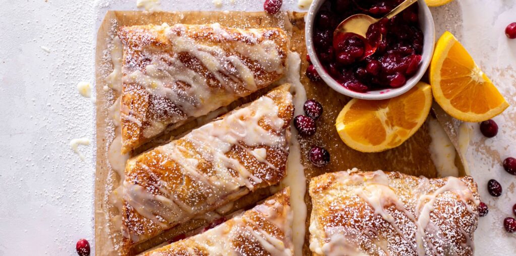 Cranberry Orange Cheese Danish.