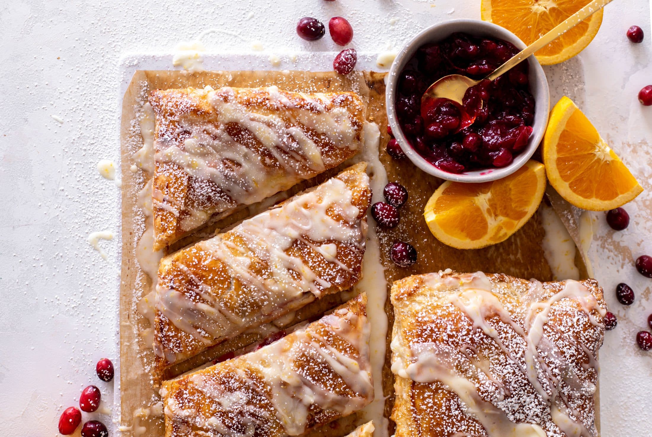 Cranberry Orange Cheese Danish.