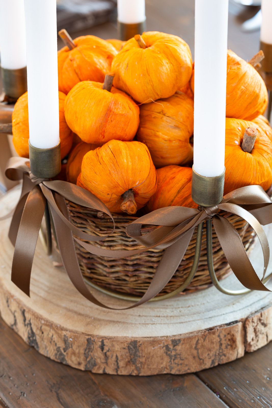 Create A Cozy Fall Dining Table Taper Candle Centerpiece