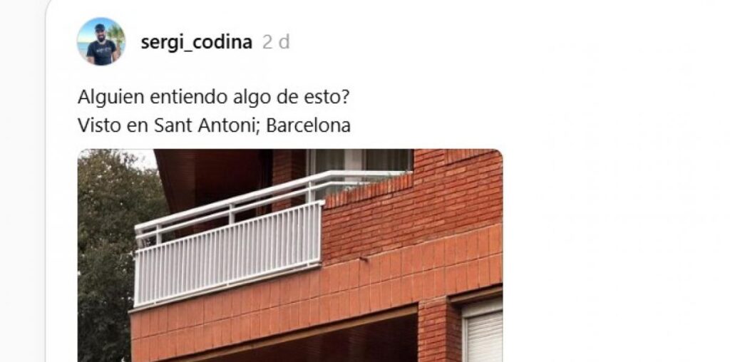 Descoloca a decenas de personas al mostrar lo que ha visto en el balcón de una casa en Barcelona