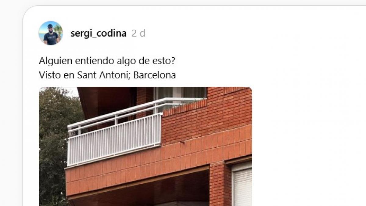 Descoloca a decenas de personas al mostrar lo que ha visto en el balcón de una casa en Barcelona