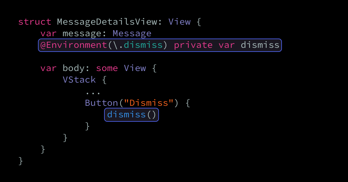 Dismissing a SwiftUI modal or detail view | Swift by Sundell