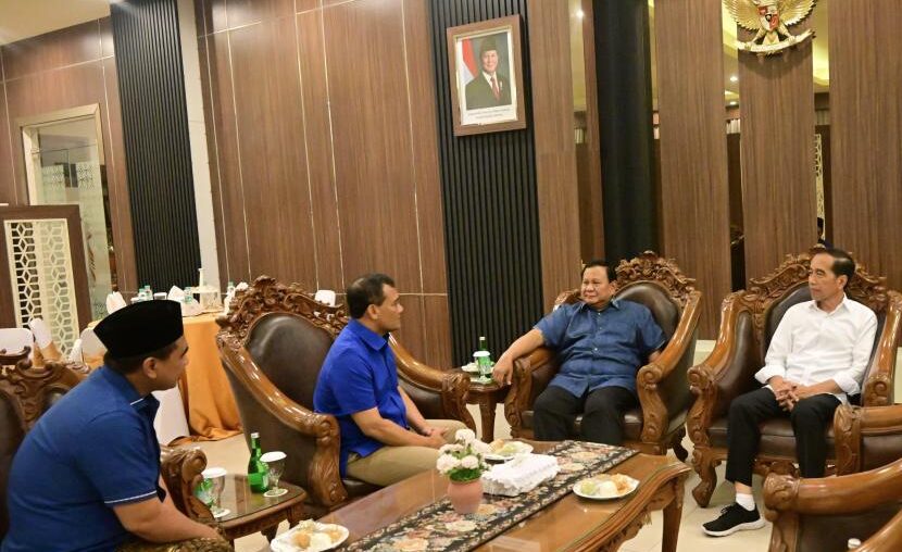 Prabowo Subianto dan Jokowi bertemu cagub Jateng Ahmad Luthfi dan cawagub Gus Yasin.