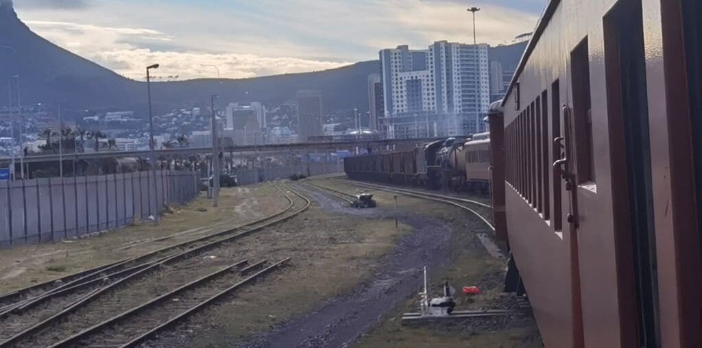 The tourist train to Elgin the that had to ''brake abruptly to avoid colliding" with Transnet carriages in die Port of Cape Town on Saturday afternoon. (Supplied)