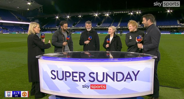 Ed Sheeran apologised after he interrupted new Man United boss Ruben Amorim's interview