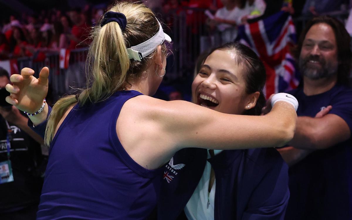 Emma Raducanu and Katie Boulter thrash Canada as GB qualify for Billie Jean King Cup semi-finals