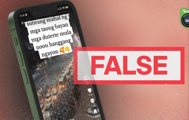 Fact-check: Supposed video of millions of people ‘loving’ former president Duterte is fake