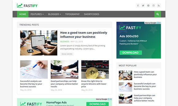 Fastify v1.3.0 – Fastest and Responsive Blogger Template