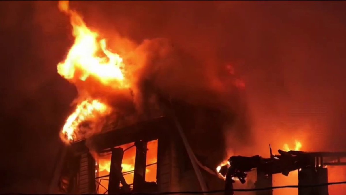 Firefighters hurt, 14 families displaced in raging overnight Newark fire