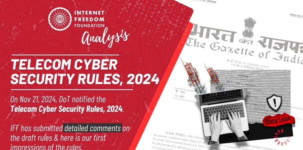 First read on the Telecommunications (Telecom Cyber Security) Rules, 2024