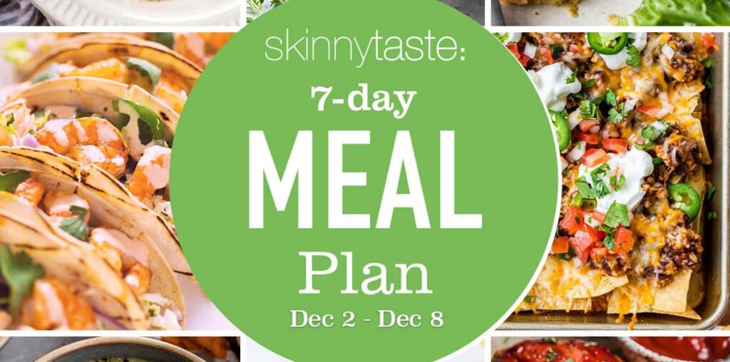 Free 7 Day Healthy Meal Plan (Dec 2-8)