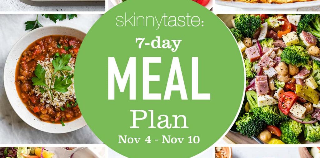 Free 7 Day Healthy Meal Plan (November 4-10)